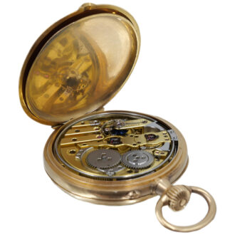 French 18K yellow gold open faced pocket watch Circa 1900