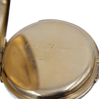 French 18K yellow gold open faced pocket watch Circa 1900