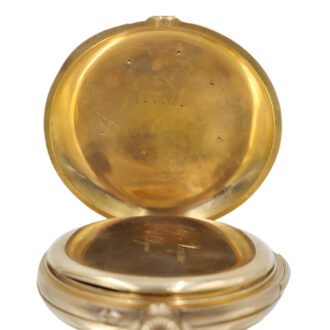 French 18K yellow gold open faced pocket watch Circa 1900