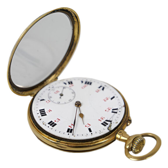 French 18K yellow gold open faced pocket watch Circa 1900 French 18K yellow gold open faced pocket watch Circa 1900