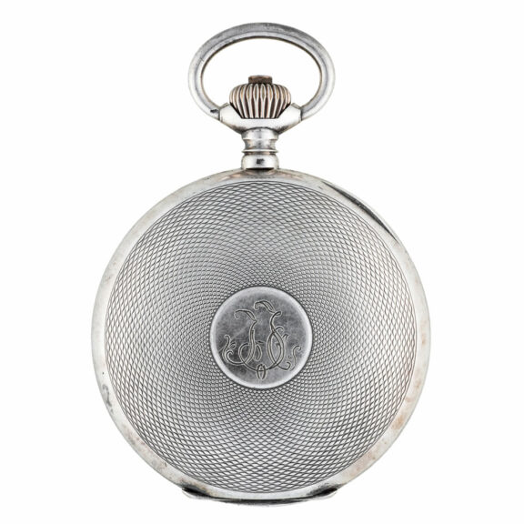 Swiss silver gentleman's watch with chronograph Circa 1910 Swiss silver gentleman's watch with chronograph Circa 1910