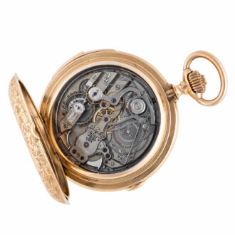 Swiss gold quarter repeater with chronograph Circa 1900