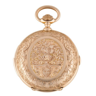 Swiss gold quarter repeater with chronograph Circa 1900