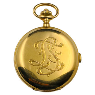 Swiss gold chronograph tachymeter pocket watch Circa 1900