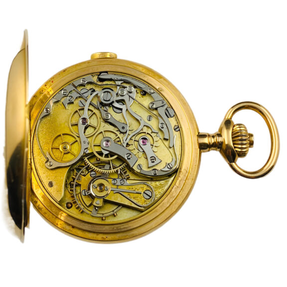 Swiss gold chronograph tachymeter pocket watch Circa 1900 Swiss gold chronograph tachymeter pocket watch Circa 1900