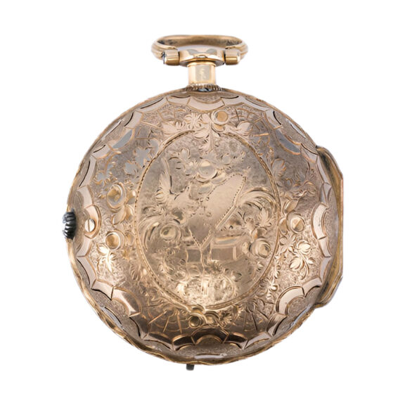 Swiss gold open faced diamond set pocket watch Circa 1780 Swiss gold open faced diamond set pocket watch Circa 1780