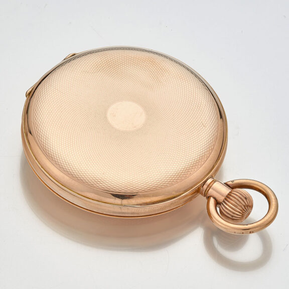 Swiss gold half hunting cased pocket watch Circa 1900 Swiss gold half hunting cased pocket watch Circa 1900