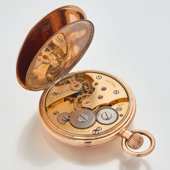 Swiss gold half hunting cased pocket watch Circa 1900 Swiss gold half hunting cased pocket watch Circa 1900