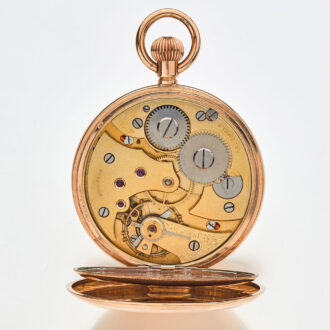 Swiss gold half hunting cased pocket watch Circa 1900 Swiss gold half hunting cased pocket watch Circa 1900