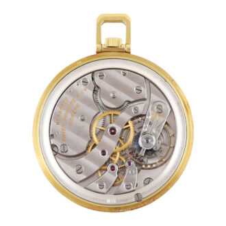 Swiss 18K yellow gold open faced dress pocket watch Circa 1940