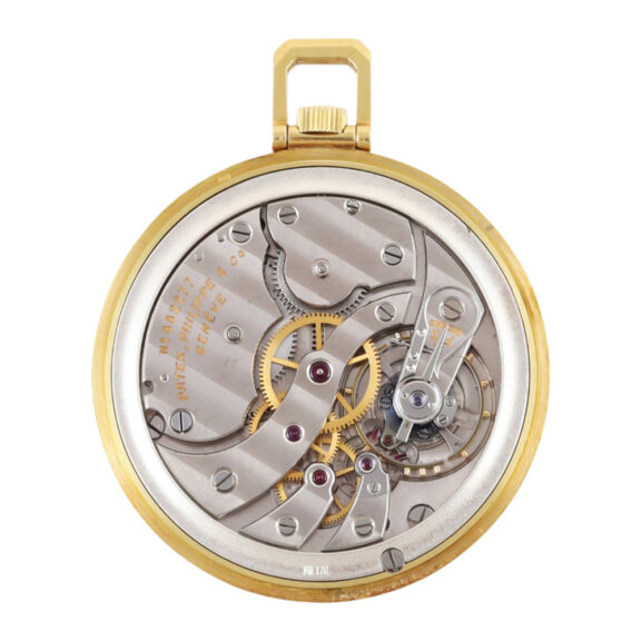 Swiss 18K yellow gold open faced dress pocket watch Circa 1940 Swiss 18K yellow gold open faced dress pocket watch Circa 1940