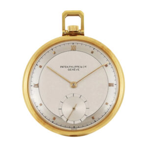 Swiss 18K yellow gold open faced dress pocket watch Circa 1940