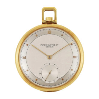 Swiss 18K yellow gold open faced dress pocket watch Circa 1940