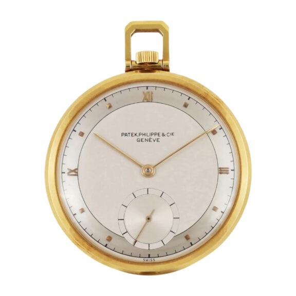 Swiss 18K yellow gold open faced dress pocket watch Circa 1940