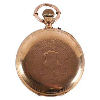 Swiss 18K yellow gold open faced pocket watch Circa 1900 Swiss 18K yellow gold open faced pocket watch Circa 1900