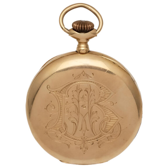 Swiss 18K yellow gold open faced pocket watch Circa 1910 Swiss 18K yellow gold open faced pocket watch Circa 1910