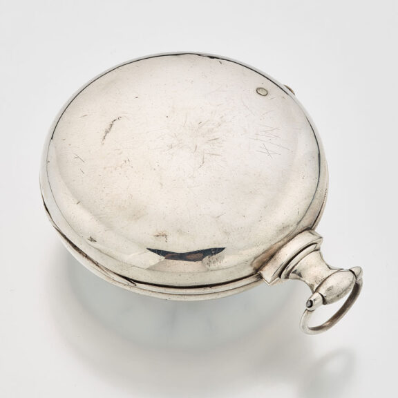 English silver verge with owners name on the dial Circa 1813 English silver verge with owners name on the dial Circa 1813
