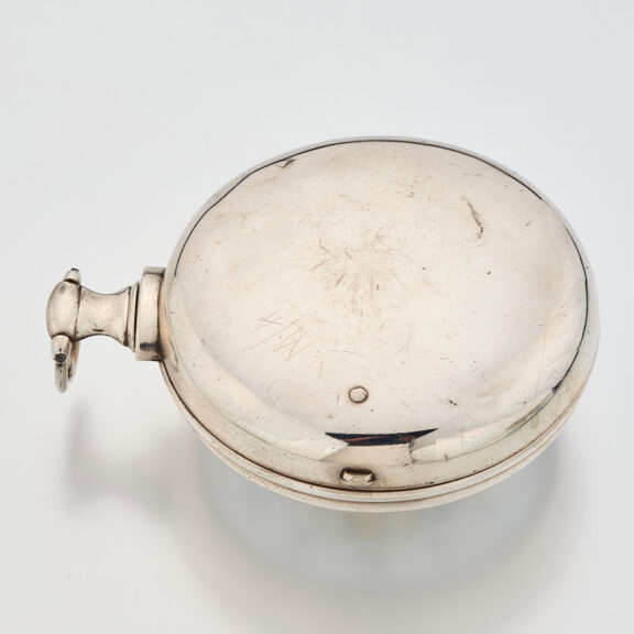 English silver verge with owners name on the dial Circa 1813 English silver verge with owners name on the dial Circa 1813