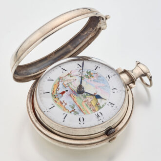 English silver verge with owners name on the dial Circa 1813