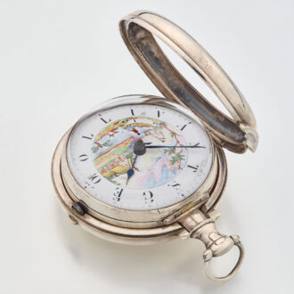 English silver verge with owners name on the dial Circa 1813