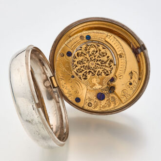 English silver verge with owners name on the dial Circa 1813