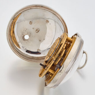 English silver verge with owners name on the dial Circa 1813