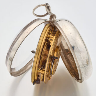 English silver verge with owners name on the dial Circa 1813