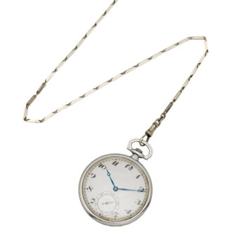 French platinum and blue enamel pocket watch Circa 1930