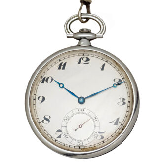 French platinum and blue enamel pocket watch Circa 1930