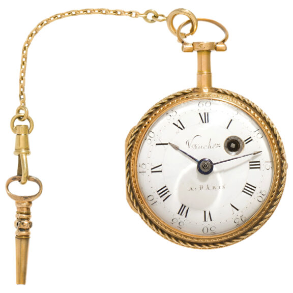 French gold and enamel open faced pocket watch Circa 1780 French gold and enamel open faced pocket watch Circa 1780