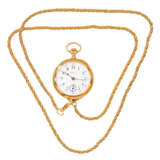 Swiss 18K yellow gold open faced pocket watch Circa 1900