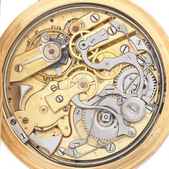 Swiss 18K gold quarter repeating lever chronograph Circa 1900