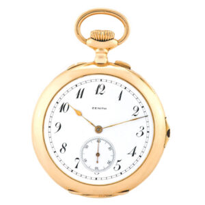 Swiss minute repeating pink gold Zenith clock watch Circa 1913