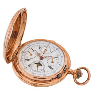 Swiss gold hunting cased astronomical watch Circa 1890 Swiss gold hunting cased astronomical watch Circa 1890