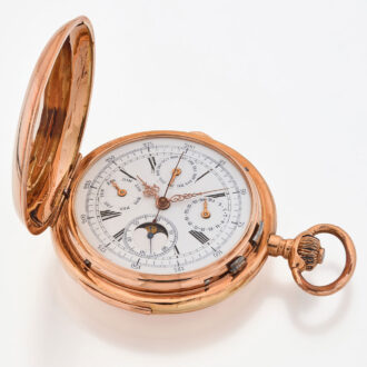 Swiss gold hunting cased astronomical watch Circa 1890 Swiss gold hunting cased astronomical watch Circa 1890