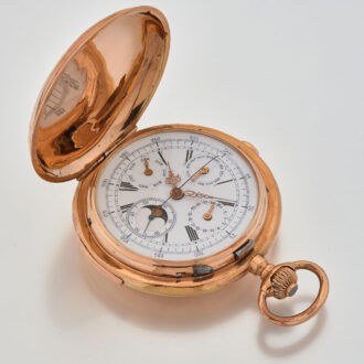 Swiss gold hunting cased astronomical watch Circa 1890 Swiss gold hunting cased astronomical watch Circa 1890