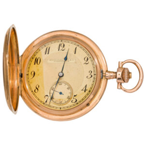 Swiss 14K yellow gold full hunter pocket watch Circa 1915