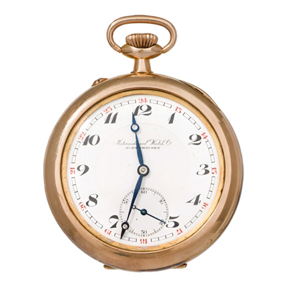 Swiss 14K yellow gold open faced pocket watch Circa 1920