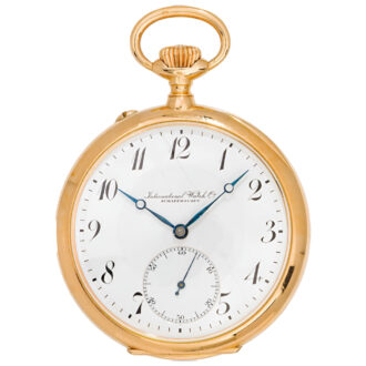 Swiss 14K yellow gold open faced pocket watch Circa 1912
