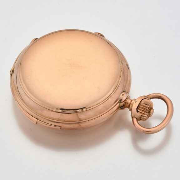 Swiss gold quarter repeating chronograph watch Circa 1890 Swiss gold quarter repeating chronograph watch Circa 1890