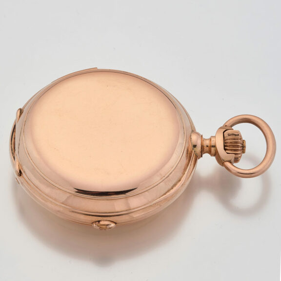 Swiss gold quarter repeating chronograph watch Circa 1890 Swiss gold quarter repeating chronograph watch Circa 1890