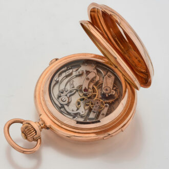 Swiss gold quarter repeating chronograph watch Circa 1890