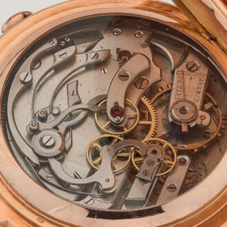 Swiss gold quarter repeating chronograph watch Circa 1890