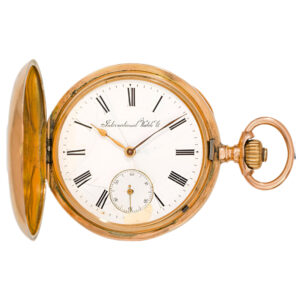Swiss 14K yellow gold full hunter pocket watch Circa 1900