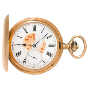 Swiss 14K yellow gold full hunter pocket watch Circa 1900