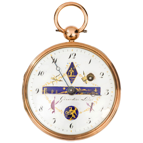 Swiss 14K yellow gold open faced pocket watch Circa 1827