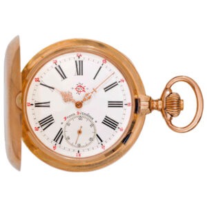 Swiss 14K yellow gold full hunter pocket watch Circa 1900