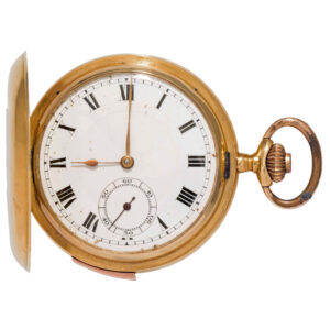Swiss 18K gold full hunter repeating pocket watch Circa 1850
