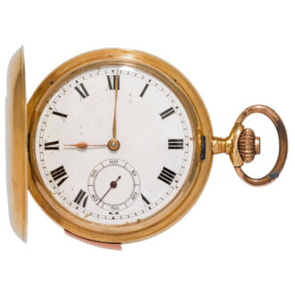 Swiss 18K gold full hunter repeating pocket watch Circa 1850