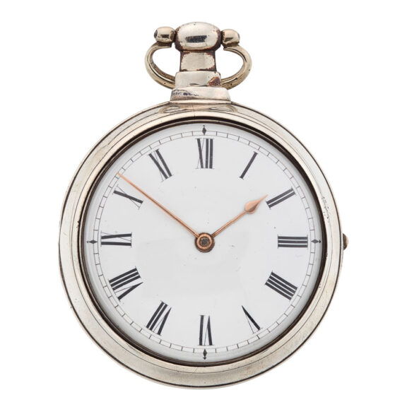 English rack lever watch in silver pair cases Circa 1809